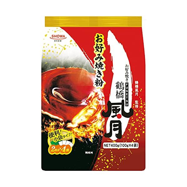 昭和産業 (SHOWA) 鶴橋風月お好み焼き粉 400g×12(6×2)袋入