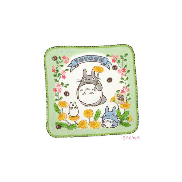 トトロ ミニタオル かわいい ハンカチタオル 春爛漫 25x25cm 綿100％ たんぽぽ