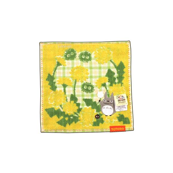 トトロ ミニタオル ハンカチタオル 森のお気に入り 23x23cm 綿100％ タンポポ