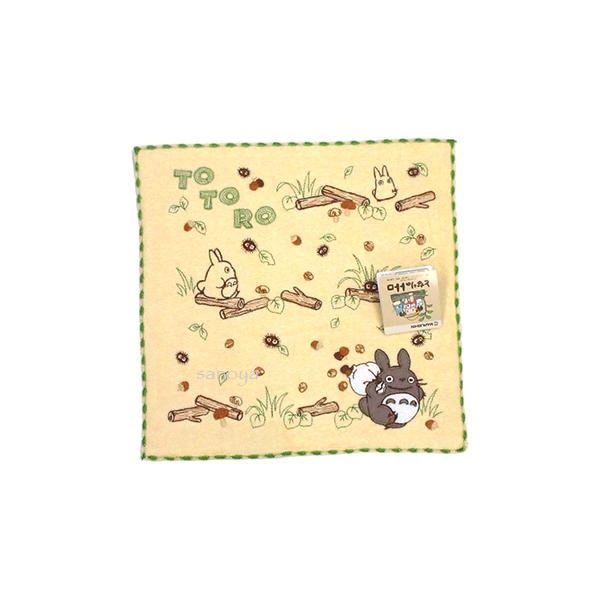 トトロ ミニタオル かわいい ハンカチタオル 小道 25x25cm 綿100％