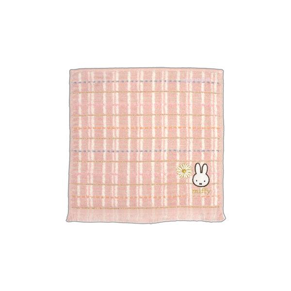 ミッフィー ミニタオル かわいい ハンカチタオル ツイード 25x25cm 綿100％