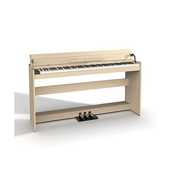 DEEYUU 電子ピアノ 88鍵盤 ハンマーアクション スタンド ペダル カバー