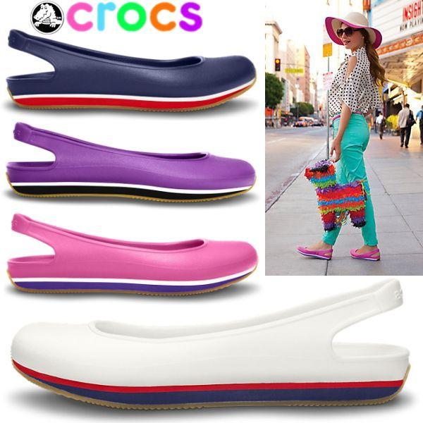 crocs slingback flats
