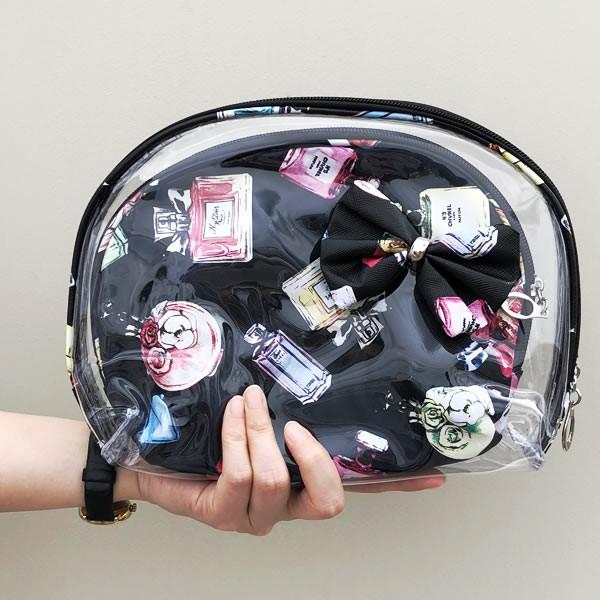 ポーチ コスメポーチ 小物入れ 化粧ポーチ 3点セット おしゃれ 旅行用 トラベルバッグ クリアバッグ 香水 コスメ柄 花柄 リボン バニティ コスメ Buyee 日本代购平台 产品购物网站大全 Buyee一站式代购 Bot Online