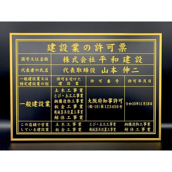建設業の許可票 シンプルフレーム3 建設業許可看板金看板法定看板事務所票建設業許可証認額入り標識 Buyee 日本代购平台 产品购物网站大全 Buyee一站式代购