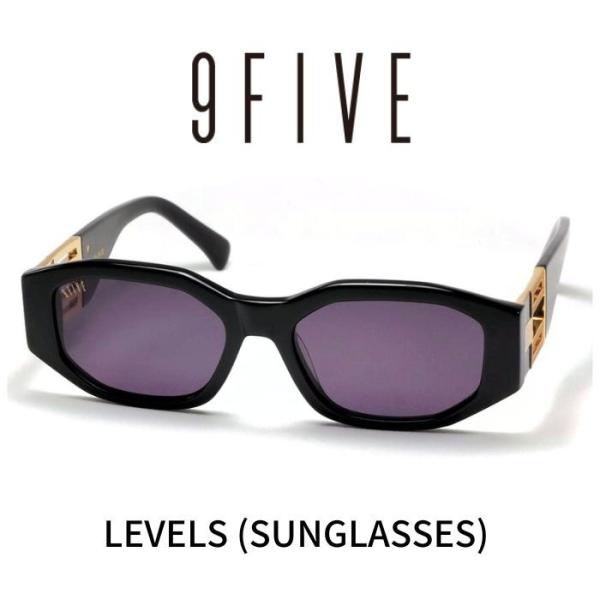 ブラックフレーム 長方形メガネ　levelnine レベルナイン reminence_9fivelevels
