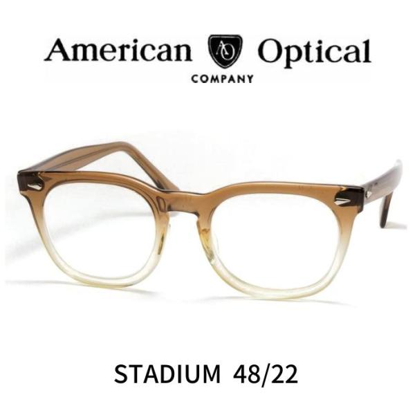 American Optical スタジアム 推定1960製 American Optical AO スタジアム ブラック ホーンリム