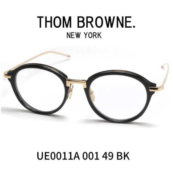 【美品】  THOM BROWNE / トムブラウン | クリアレンズ アイウェア メガネ 眼鏡 / TBX916-51-01 | 51□21-150 | ブラック/ゴールド THOM BROWNE（トムブラウン）」の「TBX916」のご紹介！ | MEGANEPARK