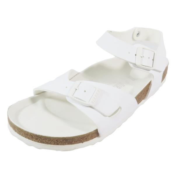 良品 BIRKENSTOCK ビルケンシュトック RIO リオ サンダル シューズ アンクルベルト 24.0 ホワイト レディース 古着 中古