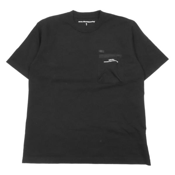 美品 24SS white mountaineering ホワイトマウンテニアリング POCKET T-SHIRT Tシャツ 半袖 カットソー 1 ブラック メンズ 古着 中古