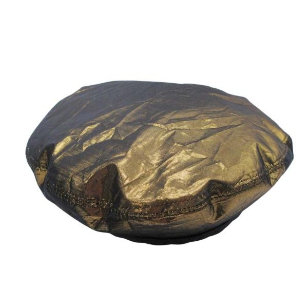 美品 23ss FUMIKA_UCHIDA フミカウチダ METALLIC REVERSIBLE BERET リバーシブル メタリック ベレー帽 帽子 ゴールド 黒 レディース 古着 中古