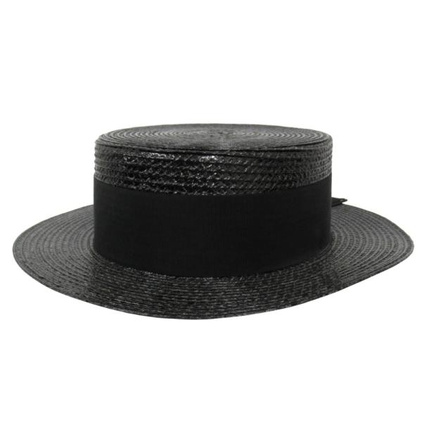 SAINT LAURENT 未使用 サンローラン ストロー調 カンカン帽 ハット