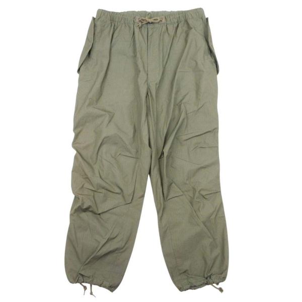 美品 BEAMS PLUS ビームスプラス コットンリップストップ ミリタリーオーバーパンツ ワークパンツ ボトムス M カーキ グリーン メンズ 古着 中古