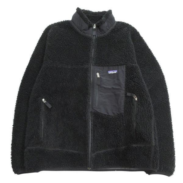 良品 patagonia パタゴニア 21AW クラシック レトロX ジャケット ブルゾン ボア ロゴ フリース 23056 XL 大きいサイズ ブラック メンズ 古着 中古 USED patagonia（パタゴニア） 良品 21AW クラシック レトロX ジャケット