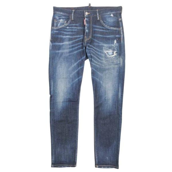 Dsquared2　デニム　48　スケータージーンズ　ブルー　ダメージ加工 DSQUARED2（ディースクエアード） 美品 20AW SKATER JEAN スケーター