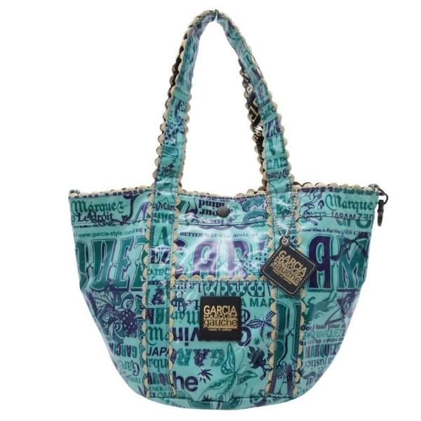 新品同様 GARCIAMARQUEZ ガルシアマルケス サンジェルマン 丸底 トートバッグ 2way 肩掛け ハンドバッグ カバン 鞄 緑 グリーン レディース 古着 中古