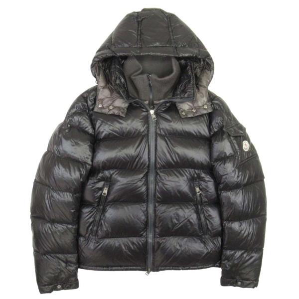 新品同様 MONCLER モンクレール ZIN GIUBBOTTO ダウンジャケット レイヤードデザイン ブルゾン アウター 1 ブラック チャコール メンズ 古着 中古 USED MONCLER（モンクレール） 新品同様 ZIN GIUBBOTTO ダウンジャケット