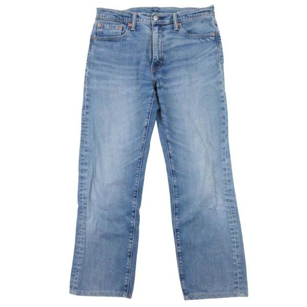 美品 Levi's リーバイス 513 デニム パンツ ジーンズ ジーパン Gパン ボトムス ウォッシュ加工 W32 L32 インディゴ ブルー メンズ 古着 中古