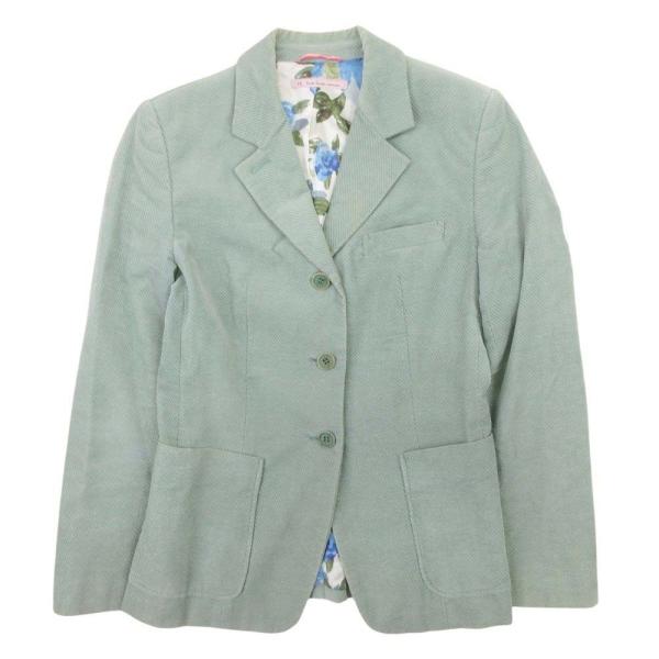 PS Paul Smith ピーエスポールスミス テーラードジャケット ブレザー シングル 3釦 総裏 アウター 38 ミントグリーン 緑 レディース 古着 中古