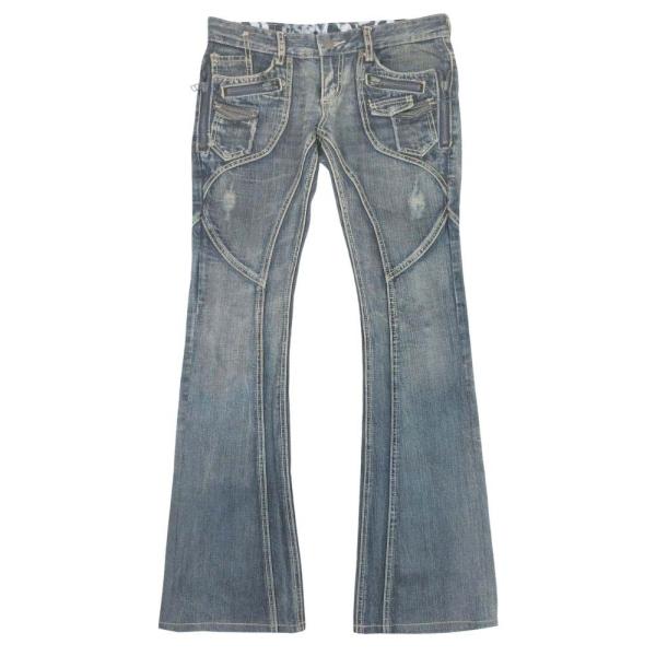 初期　tornado mart カーゴジップフレアパンツ archive お兄系 TORNADO MART（トルネードマート） 美品 Archive Flared Jeans フレア