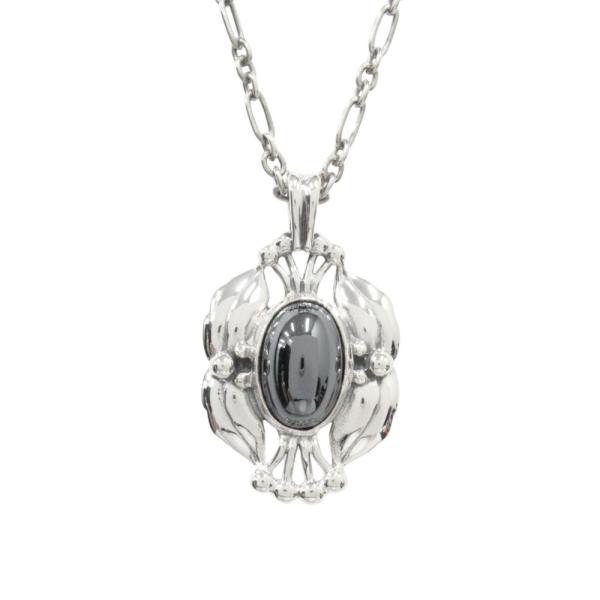 新品同様 Georg Jensen ジョージジェンセン 新品仕上げ済 2000 ヘマタイト ネックレス アクセサリー ジュエリー SV925 シルバー メンズ レディース 古着 中古