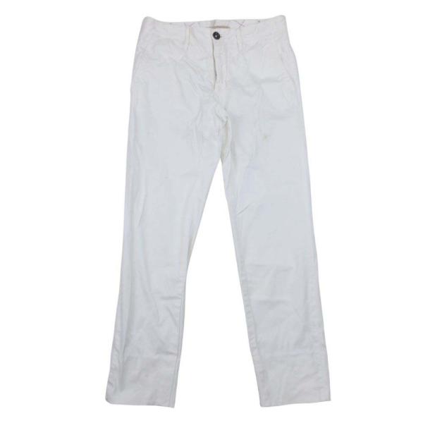 INCOTEX SLACKS インコテックススラックス コットンチノ パンツ トラウザー スリム ボトムス ヴィンテージ加工 29 白 ホワイト メンズ 古着 中古