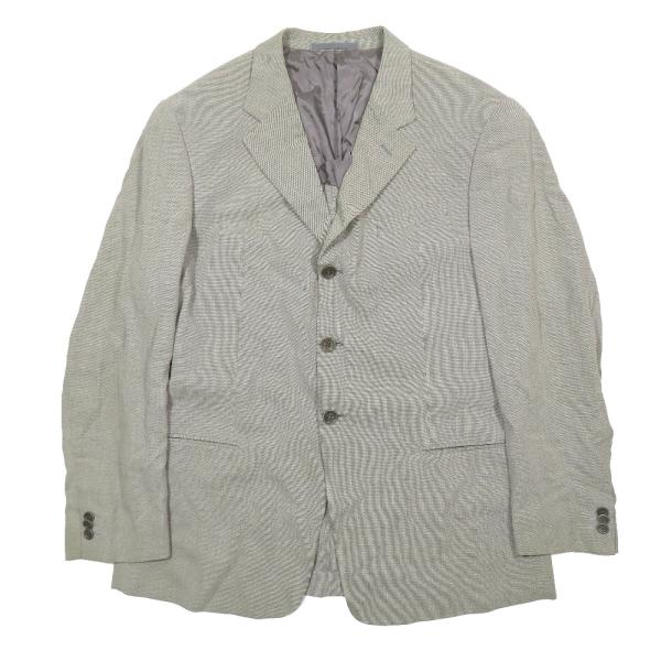 良品 ARMANI COLLEZIONI アルマーニ コレッツォーニ テーラードジャケット スーツ ジャケット 3B 背抜き 52 グレー メンズ 古着 中古