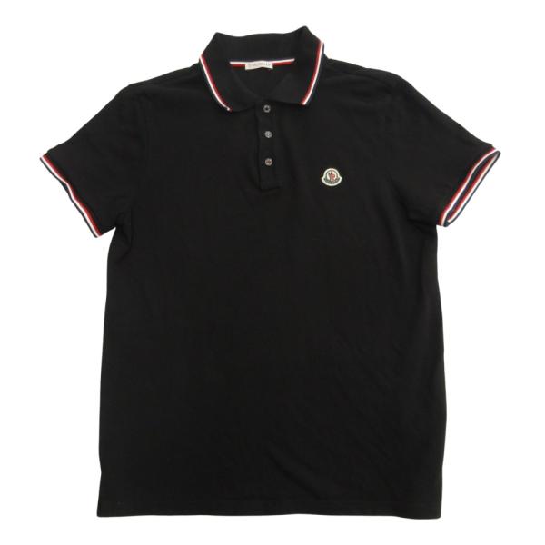 美品 モンクレール 襟裏ロゴ ポロシャツ 鹿の子 ワッペン ロゴ トリコロール MONCLER（モンクレール） 美品 MAGLIA POLO MANICA CORTA トリコロール