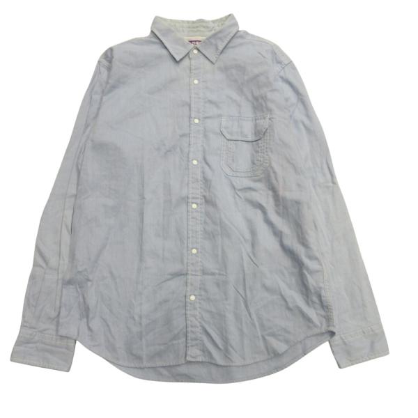 THE NORTH FACE PURPLE LABEL ザノースフェイスパープルレーベル オックスフォード シャツ スナップボタン L 青 ブルー メンズ 古着 中古