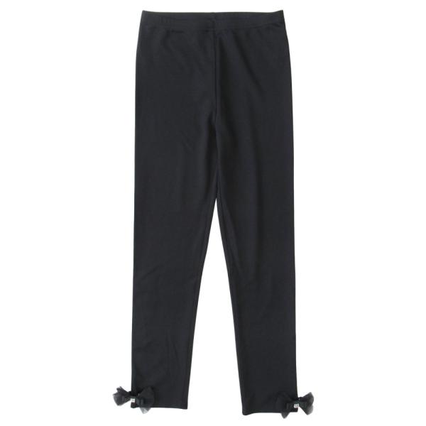 美品 TO BE CHIC トゥービーシック 2way リボン レギンス パンツ イージー 黒 ブラック レディース 古着 中古