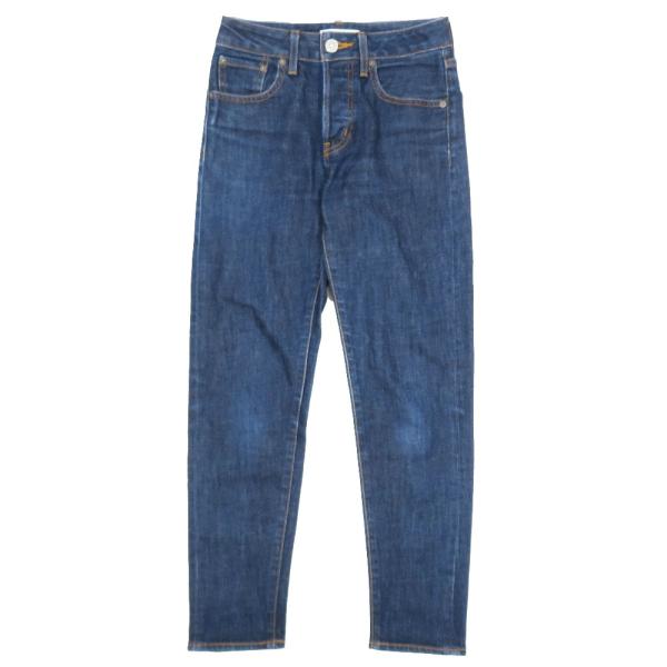 美品 MOUSSY マウジー 0108SC12-0740 Rebirth SKINNY スキニー デニムパンツ ボタンフライ 24 インディゴ レディース 古着 中古