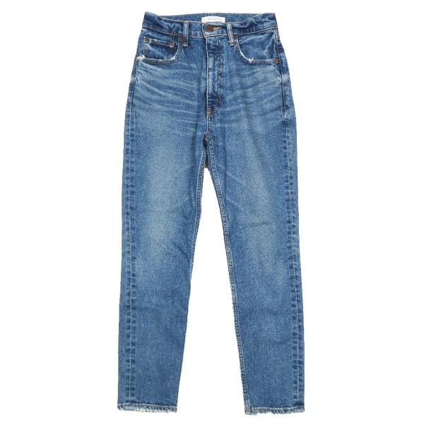 美品 MOUSSY マウジー 010BAC12-5270-5 MVS SKINNY ヴィンテージ スリム スキニー デニムパンツ ボトムス 24 インディゴ レディース 古着 中古