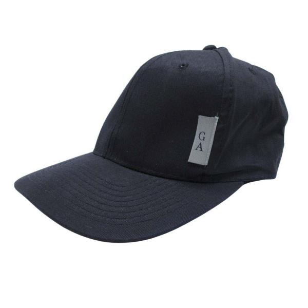 美品 GIORGIO ARMANI GOLF ジョルジオアルマーニ ゴルフ ロゴラベル キャップ 帽子 6パネル 黒 ブラック メンズ 古着 中古