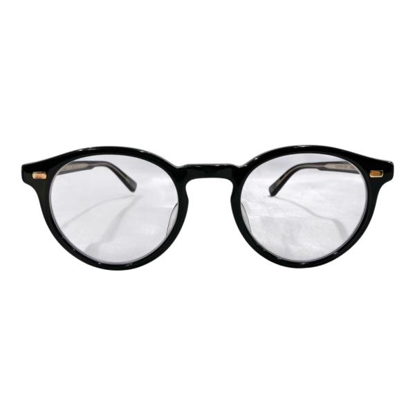 良品 EYEVAN アイヴァン Puerto 47 プエルト 度入り アイウェア 眼鏡 メガネ サングラス 47□22-145 ゴールド金具 黒 ブラック メンズ 古着 中古
