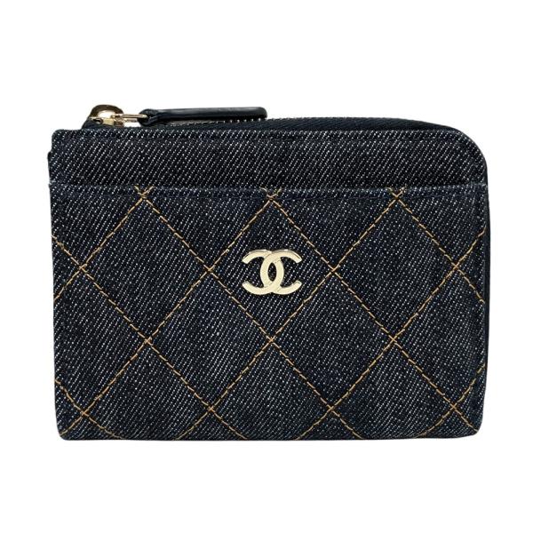 CHANEL（シャネル） 新品同様 26SS デニム マトラッセ カードホルダー