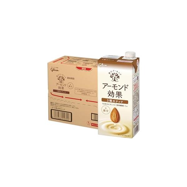 他サイト： アーモンド 3種のナッツ 1000ml×6本 江崎グリコ 常温保存可能 ビタミンE 食物繊維 鉄分 アーモンドミルクの商品画像