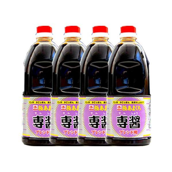 ヒシク 濃口醤油 専醤 極甘口 1L×4本 藤安醸造