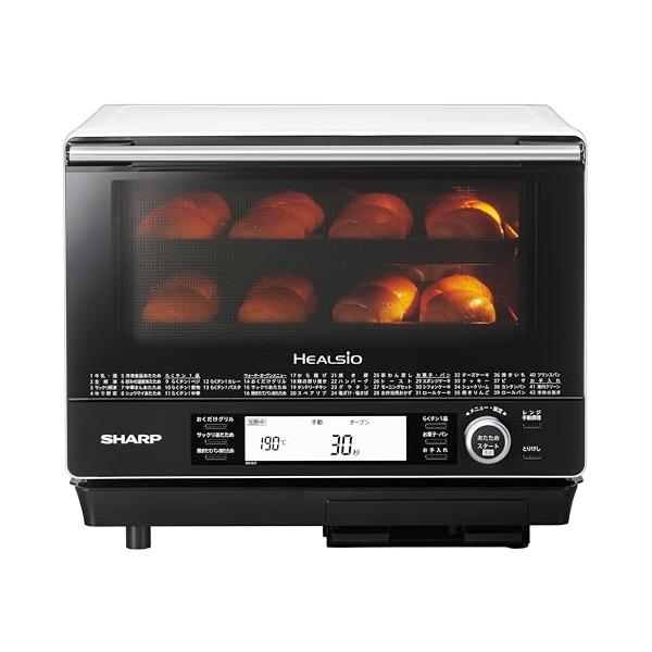 他サイト： シャープ ウォーターオーブン ヘルシオ AX-XJ1-W ホワイト 30L 2段調理 コンベクション トースト機能の商品画像