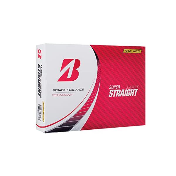 他サイト： BRIDGESTONE(ブリヂストン)ゴルフボール SUPER STRAIGHT 2023年モデル 12球入 パールホワの商品画像