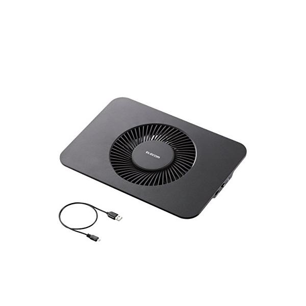 エレコム ノートパソコン冷却台 横置き 大型ファン 14インチまで対応 ブラック SX-CL21BK