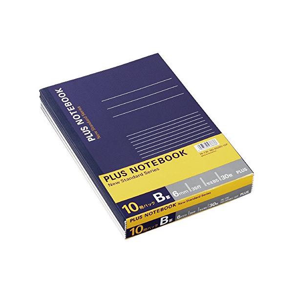 プラス ノート セミB5(6号)B罫30枚10冊パック NO-003BS-10P 76-730