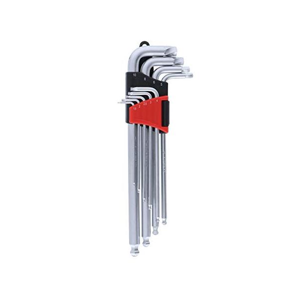 他サイト： 高儀(Takagi) なめた六角ネジもはずせる六角棒レンチセット ロングタイプ 9本組 光沢仕上げの商品画像