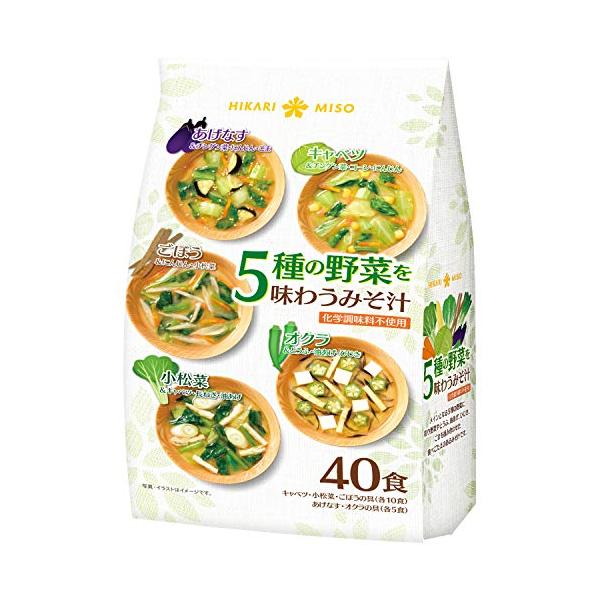他サイト： ひかり味噌 5種の野菜を味わうおみそ汁40食の商品画像