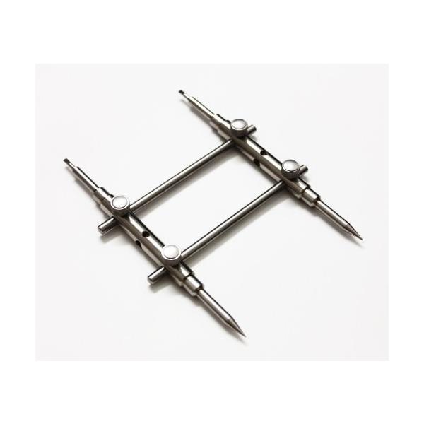 パッケージ個数:1・調整幅:カニ目（丸ピン）が約95mmまで・マイナスは外側計測で約100mm・スライド軸 5mmの丸棒