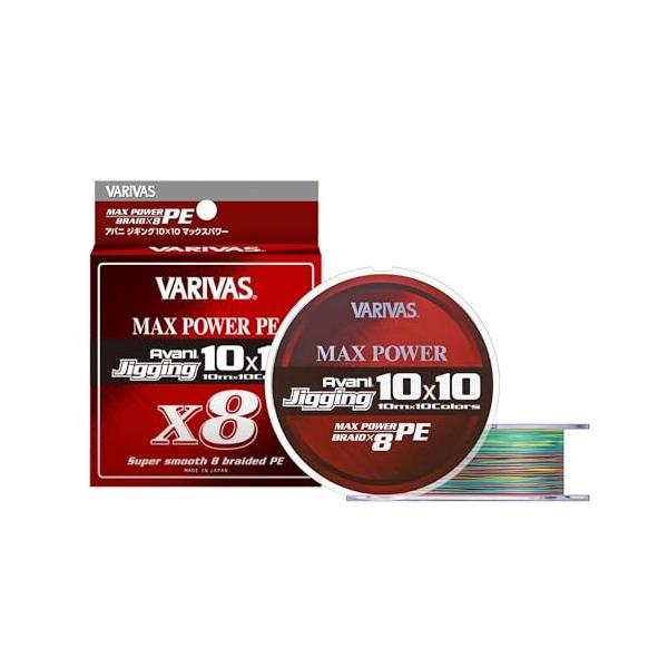 バリバス(VARIVAS) 8本撚りPEライン アバニ ジギング10×10 マックスパワーPE X8 300m 1号