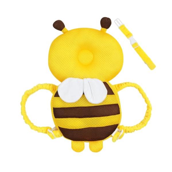 他サイト： 2021年紐修正版 転倒防止 赤ちゃん リュック ベビーヘッドガード 可愛いすぎる転倒防止リュック ごっつん防止 ハチさんリュック メッシュ クの商品画像