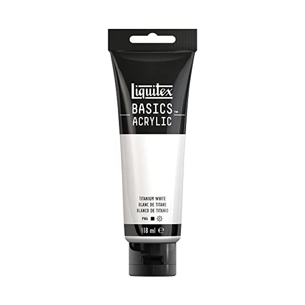 他サイト： リキテックス(Liquitex) アクリル絵具ベーシックス チタニウムホワイト B-432 118mlの商品画像