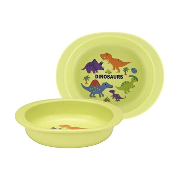 他サイト： スケーター(Skater) ベビー食器 小皿 子供用 5ヵ月頃~ 抗菌 プラスチック製 290ml ディノサウルス ピクチャー XP25AG-Aの商品画像