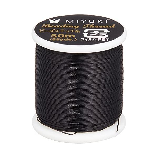 MIYUKI ビーズステッチ糸 #40/50m巻 黒 K4570/12
