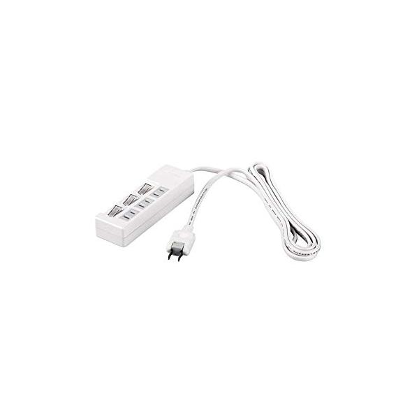 他サイト： バッファロー BUFFALO 2ピン電源タップ 3個口 個別スイッチ 1m ホワイト BSTAPSW2310WHの商品画像